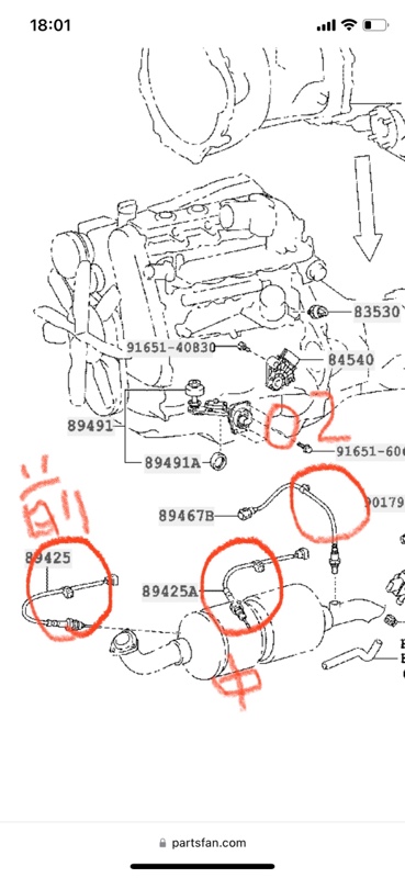 2型 後期 3.0L KDH206V 触媒センサーについて（トヨタ