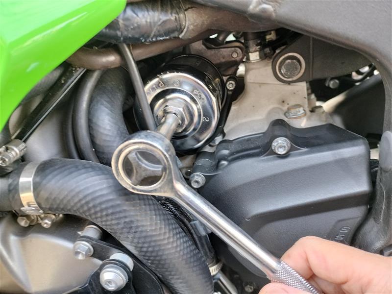 記録］エンジンオイル（12回目）の交換_29785km（カワサキ ZX-6R