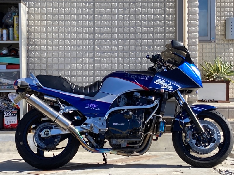 GPZ900R 純正ミラー 焼き付け塗装 - メルカリ