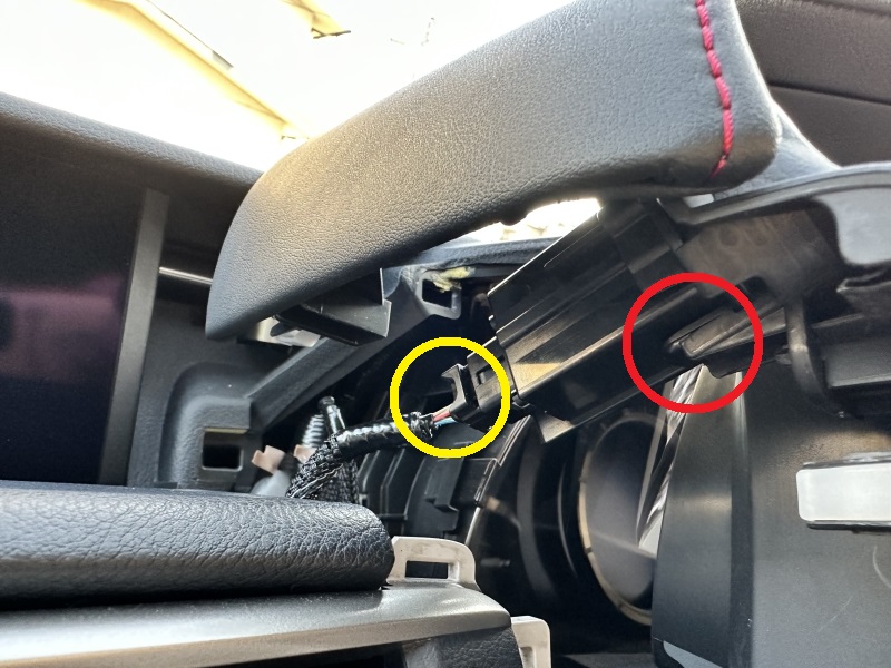 後期用プッシュスタートスイッチの取り付け。（レクサス RC