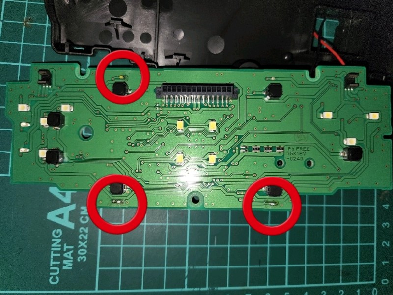 国内即発送】 エアコンスイッチパネル 6色 LED打ち替え品 A/C