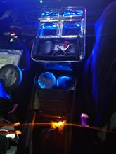 ハリアーコンソール加工＋後席モニターLED配線！