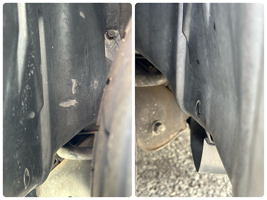 タイヤとフェンダーライナーの干渉を修正しました。(日産 タイヤとフェンダーライナーの干渉を修正しました。(日産