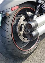 ◎V-ROD VRSCDX 純正リアホイール 1（18インチ ブラック/赤