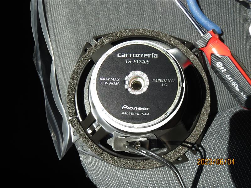 TS-F1740SⅡ スピーカー取り付け②（トヨタ アクア・MXPK10系