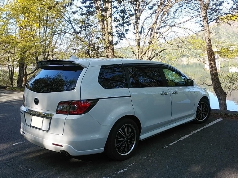 【予約販売品】 LY3P純正リアルーフアディショナルスポイラー取付（マツダ MPV パーツ