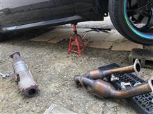 上げ直し　ckv36 純正触媒 上げ直し ckv36 純正触媒（スカイラインクーペの触媒・DIY・整備