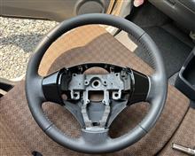 純正レザーステアリングに交換（日産 モコ・SA2）by tara