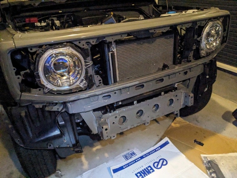 JB64ジムニーJB74シエラ_ダムド_ザルーツ_フロントバンパー DAMD(ダムド) the ROOTS ザ・ルーツ フロントバンパー 未塗装