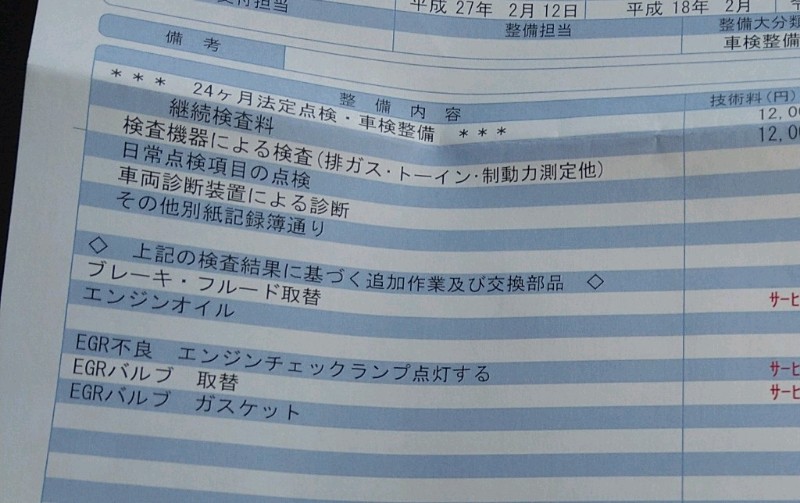 エンジンチェック点灯EGRバルブ交換（トヨタ ランドクルーザー