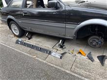 純正サイドステップ取り付け（トヨタ カローラレビン・AE85/86