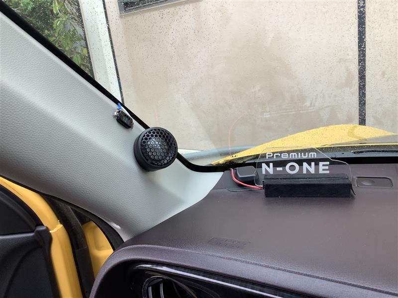 ツイーターピラーに簡易取り付け（ホンダ N-ONE・JG1/2）by スポ