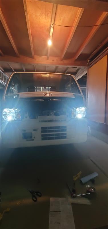ポジションとヘッドライトのLED化その2（ホンダ アクティ