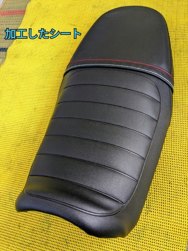 純正シートのアンコ抜き&ゲルザブ仕込み（ホンダ CL250）by