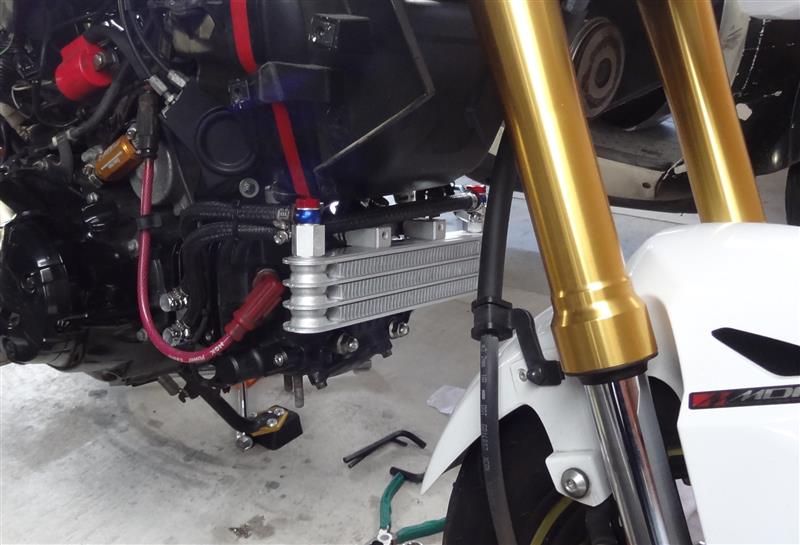 ハイコンプ、オイルクーラー取り付け（ホンダ グロム125）by