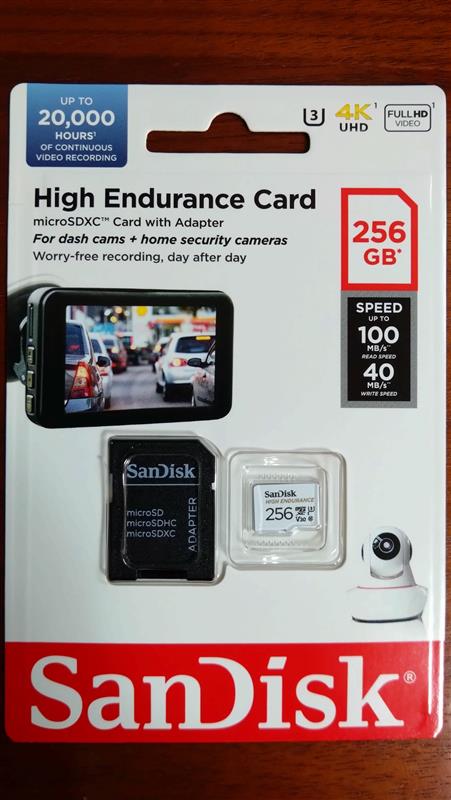 備忘録】ドライブレコーダー用SDカード交換(256GB)_2024.1.20