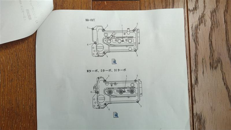 シリンダヘッドカバーガスケット交換