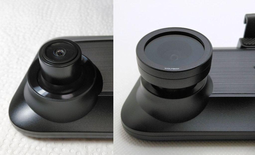 ミラー型ドラレコにCPL偏光フィルター取付け（ホンダ シビック