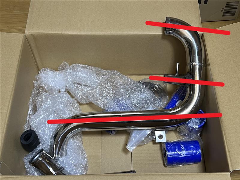 インタークーラーパイプを交換した（仮）（ダイハツ コペン