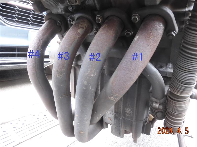 CBR250Four] #4番気筒の失火対応・その4「高圧ケーブル#1と#4の