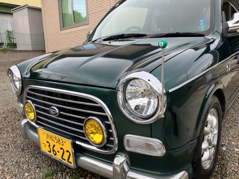 ヘッドライトリム（バイザー付き）交換＋コーナポール取り付け