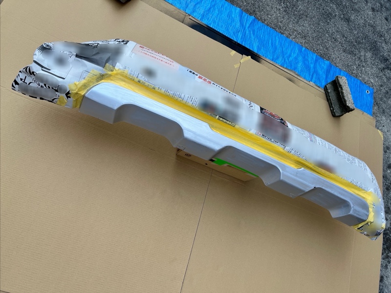 フロントバンパーガードを追加塗装して取り付け前準備をしてみた
