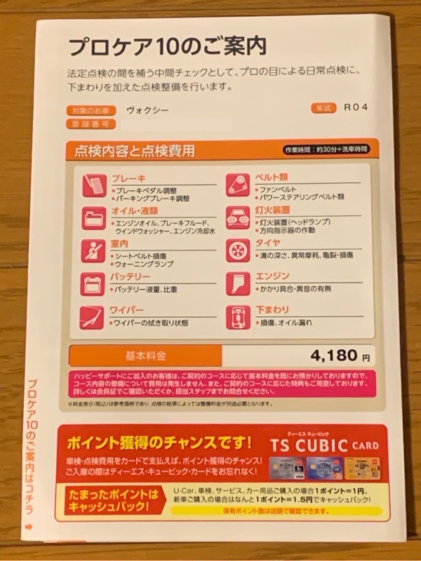 プロケア10【ハッピーサポート】（トヨタ ヴォクシー