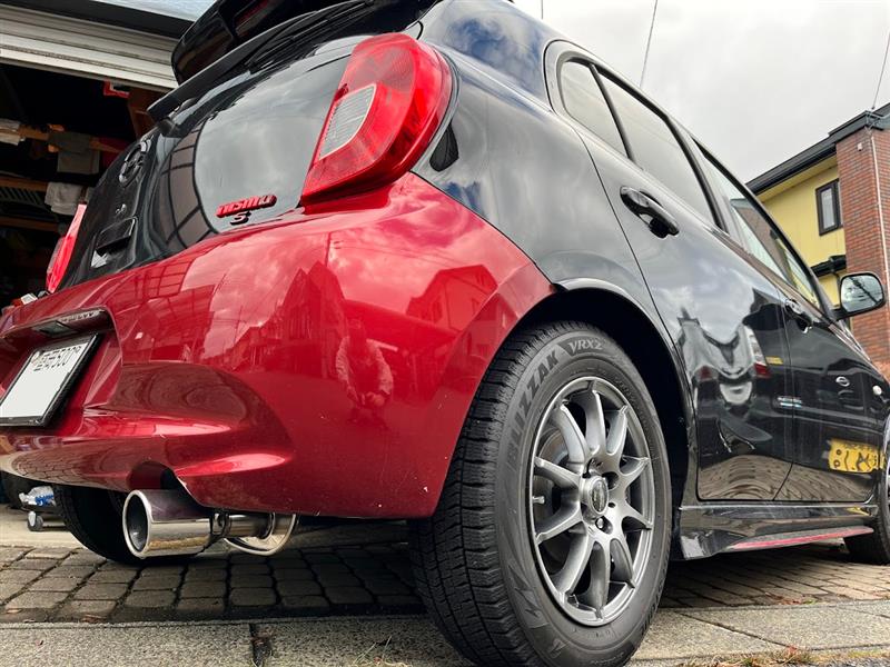 冬に備えてNISMO S純正マフラーに戻しました！（日産 マーチ