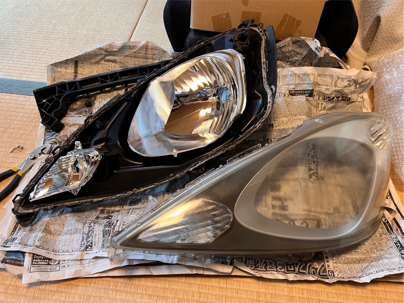フィット ヘッドライト GE系 前期 純正HID車 LEDプロジェクター