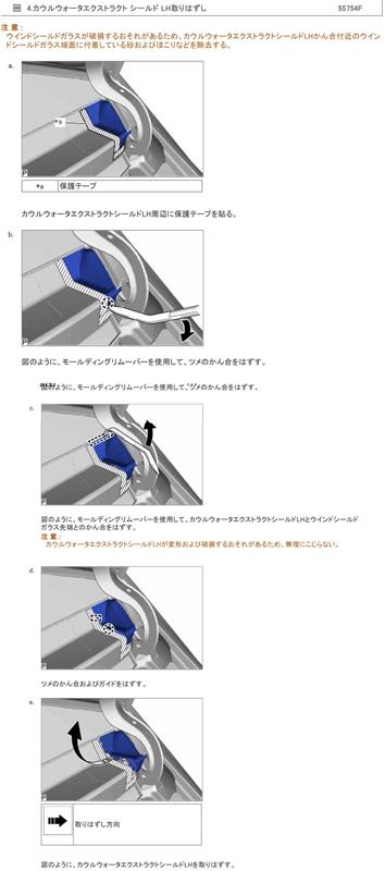 プリ50　カウルトップの取り外し手順