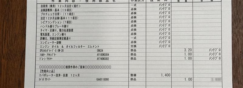 一年点検