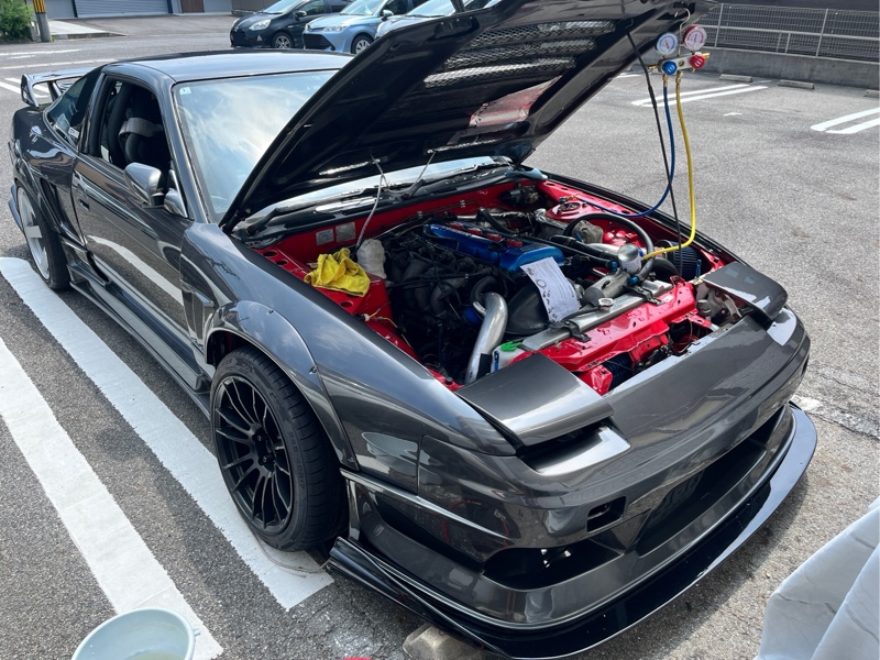 エアコンガス補充（日産 180SX・RS13/KRS13型）by ギリチョ