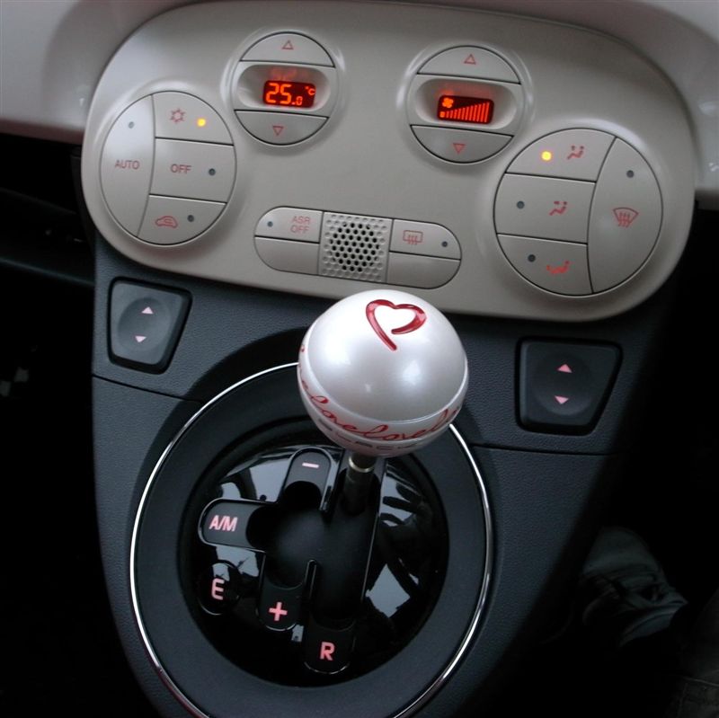ロピア 爆買い BLACK FIAT500 シフトノブ LOVE のパーツ パーツ