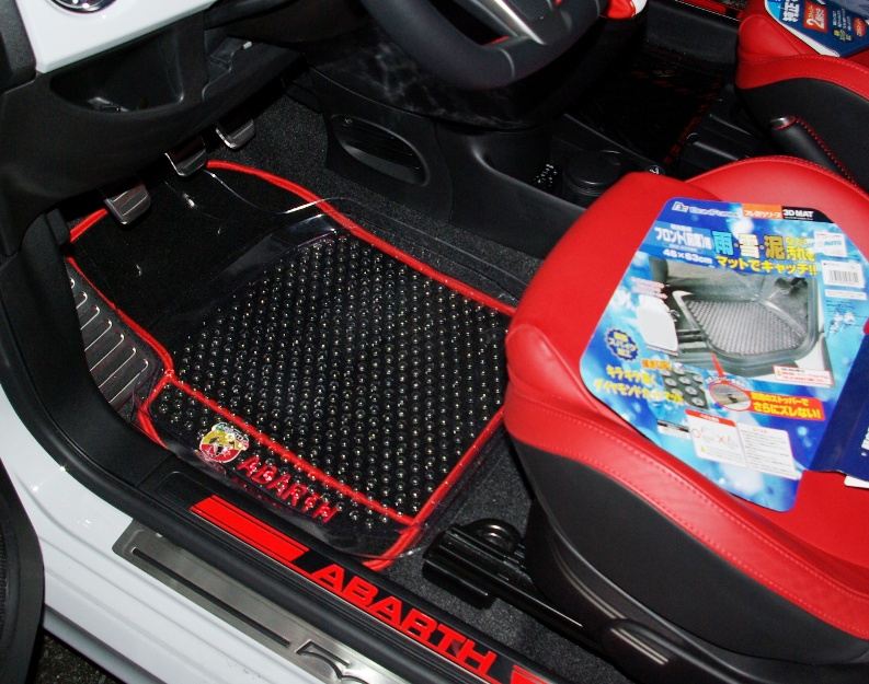 防水 フロアマット フロント 前席 用 軽自動車 コンパクトカー 等 汎用 2枚セット プライム 3d 立体構造 カーマット ラバー ゴム 約46 60cm 黒 メール便不可