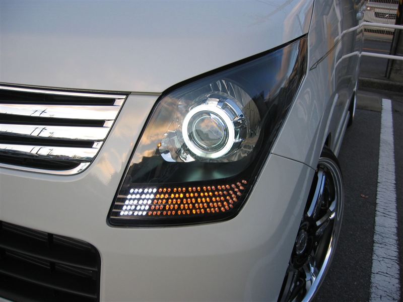 MH23S ワゴンR ダイヤモンドLEDイカリングプロジェクターヘッド