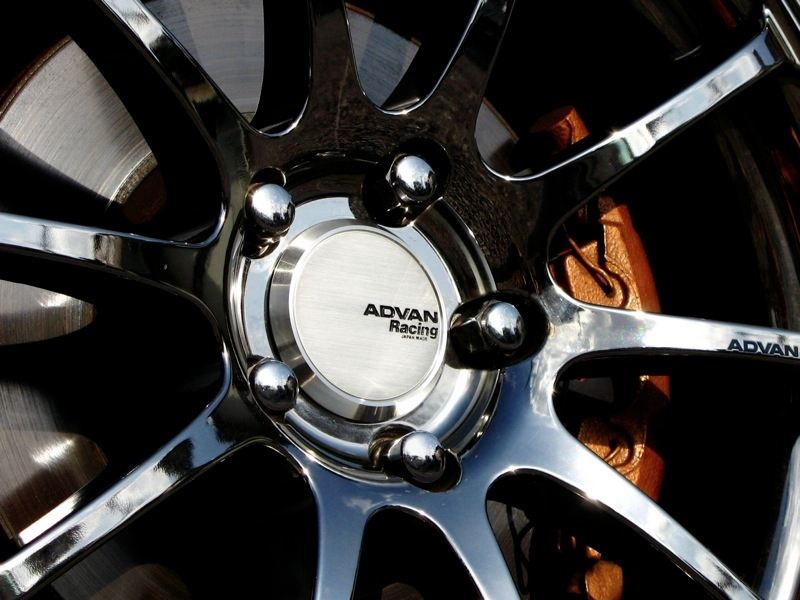 数量限定価格!! ADVAN Racing センターキャップ フルフラット 黒