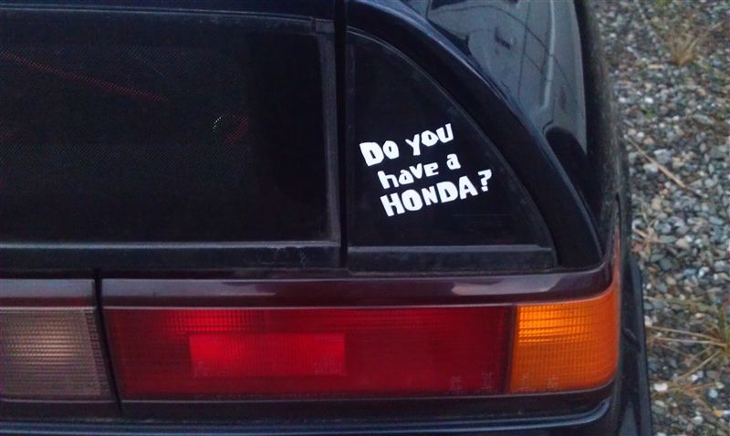 不明 Do You Have A Honda ステッカー のパーツレビュー Cr X Makotoちゃん みんカラ