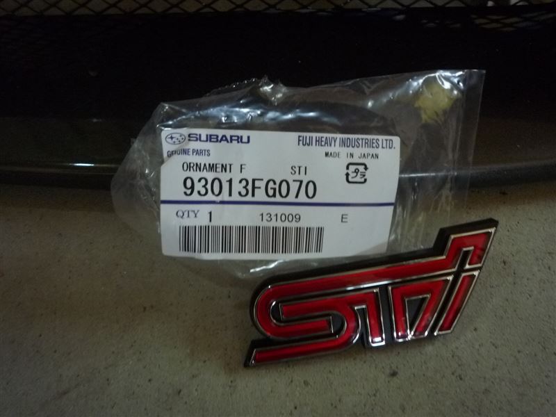 スバル(純正) GRB STIエンブレム のパーツレビュー