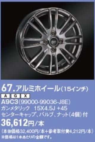 SUZUKI SPORT / IRD アルミホイール(15インチ)ガンメタリック の