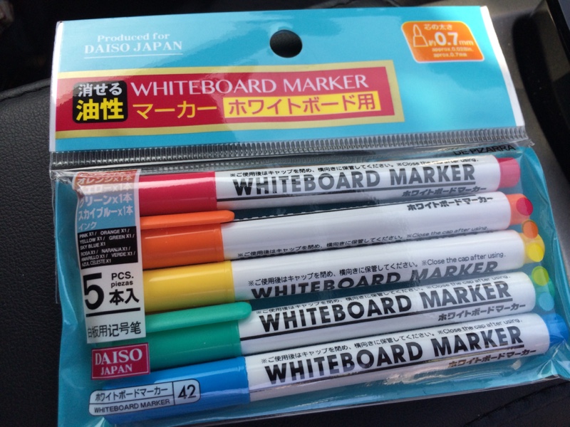 ダイソー Whiteboard Marker 消せる油性マーカー ホワイトボード用 5本入り ホワイトボードマーカー42 のパーツレビュー プリウス Tn08 みんカラ