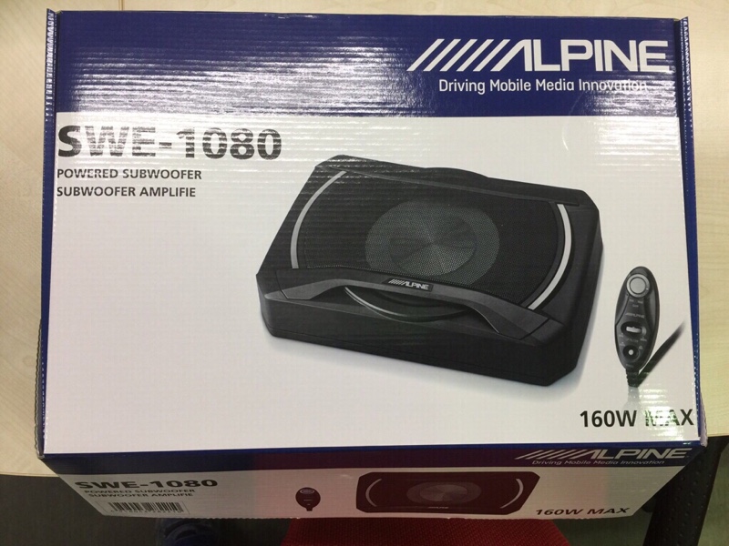 カーオーディオ SWE-1080 ALPINE SWE-1080 アルパイン シート下取付型 パワードサブ