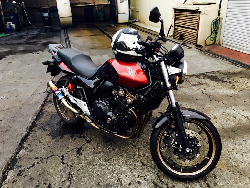 Lci ショートフルチタンスリップオンマフラー のパーツレビュー Cb400 Super Four Hyper V Tec Revo きよた みんカラ