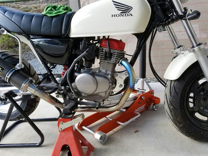 Minimoto ｱﾙﾐ強化ｴﾝｼﾞﾝﾊﾝｶﾞｰ のパーツレビュー エイプ50 Koi 48 みんカラ