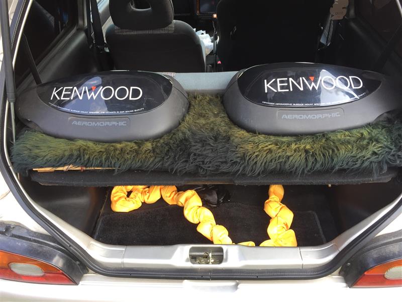 KENWOOD 置き型スピーカー&ワンオフリヤスピーカーボード の