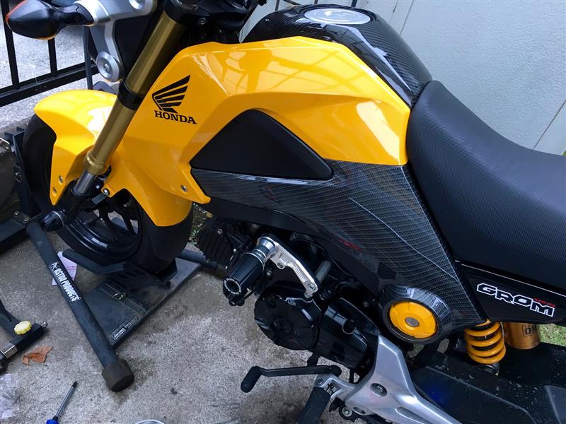 田中商会 グロム Msx125用 サイドカバー カーボンカラー のパーツレビュー グロム125 Click みんカラ