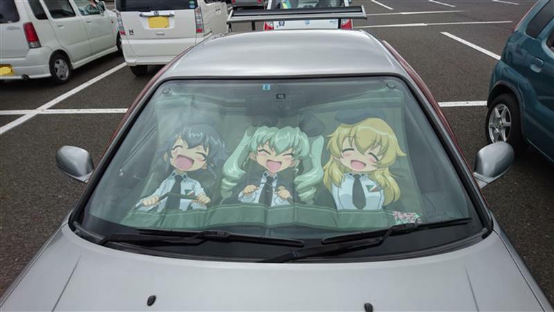 FeelDesign ガールズ&パンツァー サンシェード アンツィオ三人娘