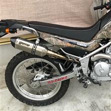 セロー250弾丸製作 スリップオンマフラーの全体画像
