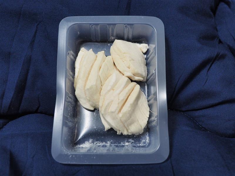 かかみがはら航空宇宙科学博物館 宇宙食 ほたてのさしみ(開封)