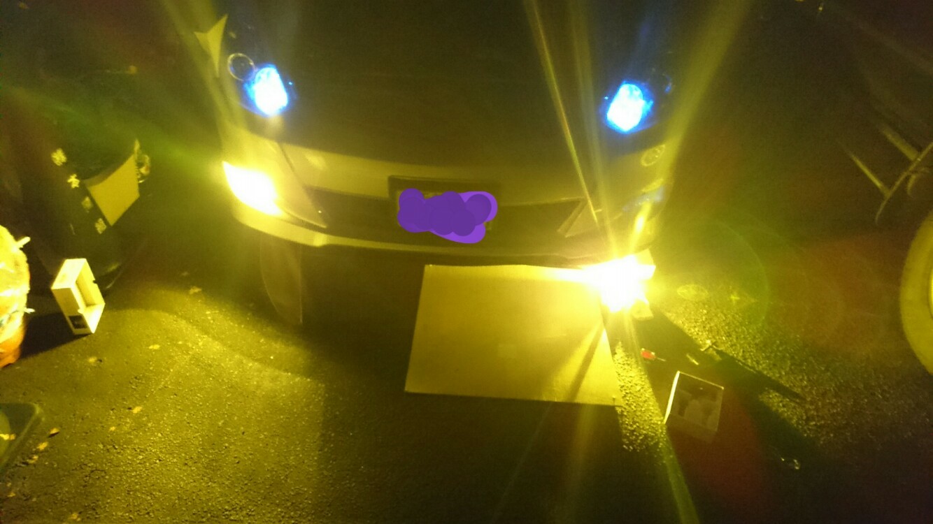 Poopee Ledフォグランプ Hb4 9006 3色温度切替 車用 一体式 Dc12v ポーペ Poopee ヘッドライト ハイパワーチップ 28w 両面発光 6000k 3000k イエロー ホワイト切替え のパーツレビュー ウィッシュ ねぼやん みんカラ