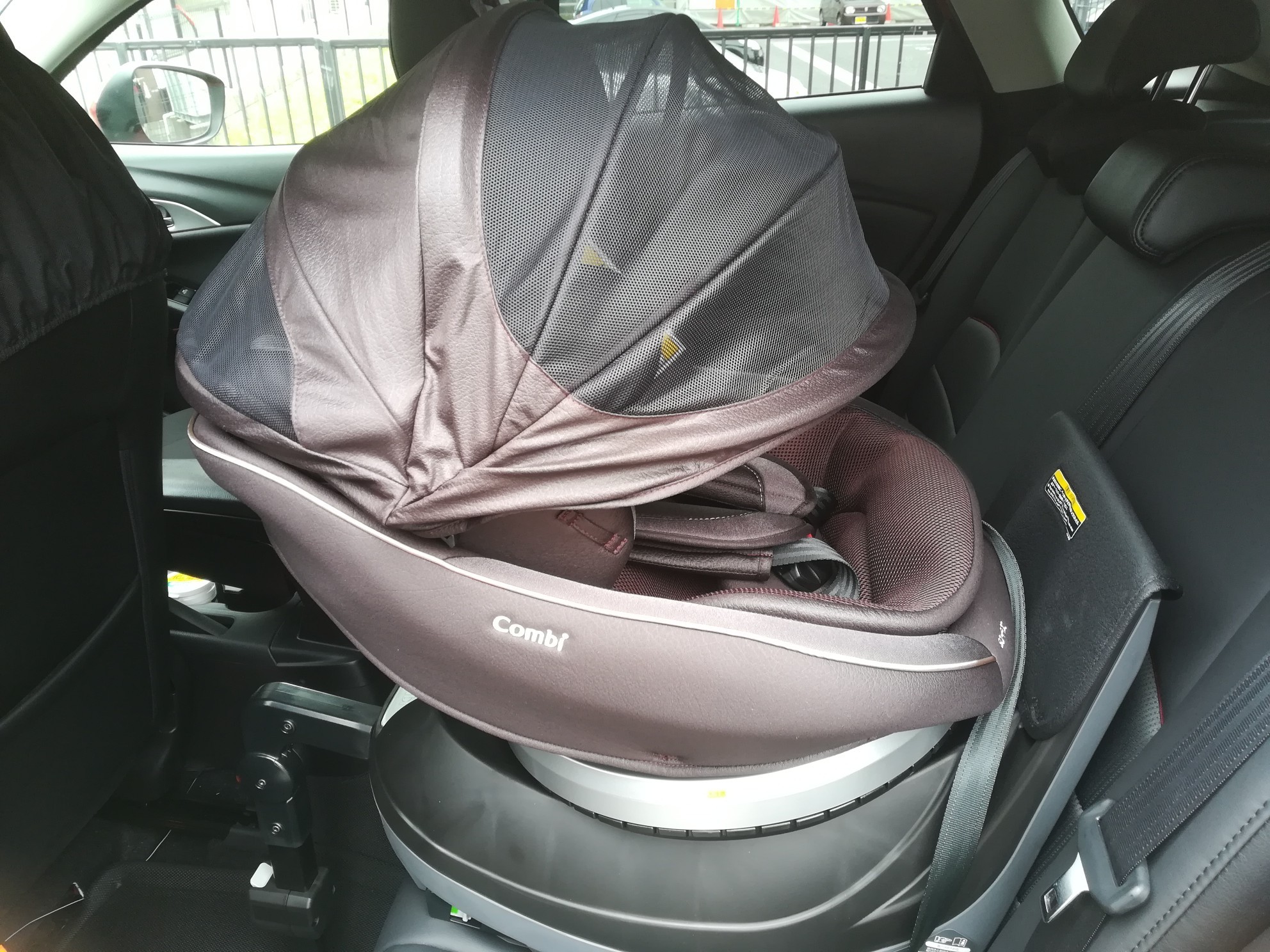 クルムーヴスマートライト ISOFIX エッグショック JM グレー 新生児 Combi 1台  コンビ チャイルドシート 出産祝い 赤ちゃん ベビー コンビ - 3